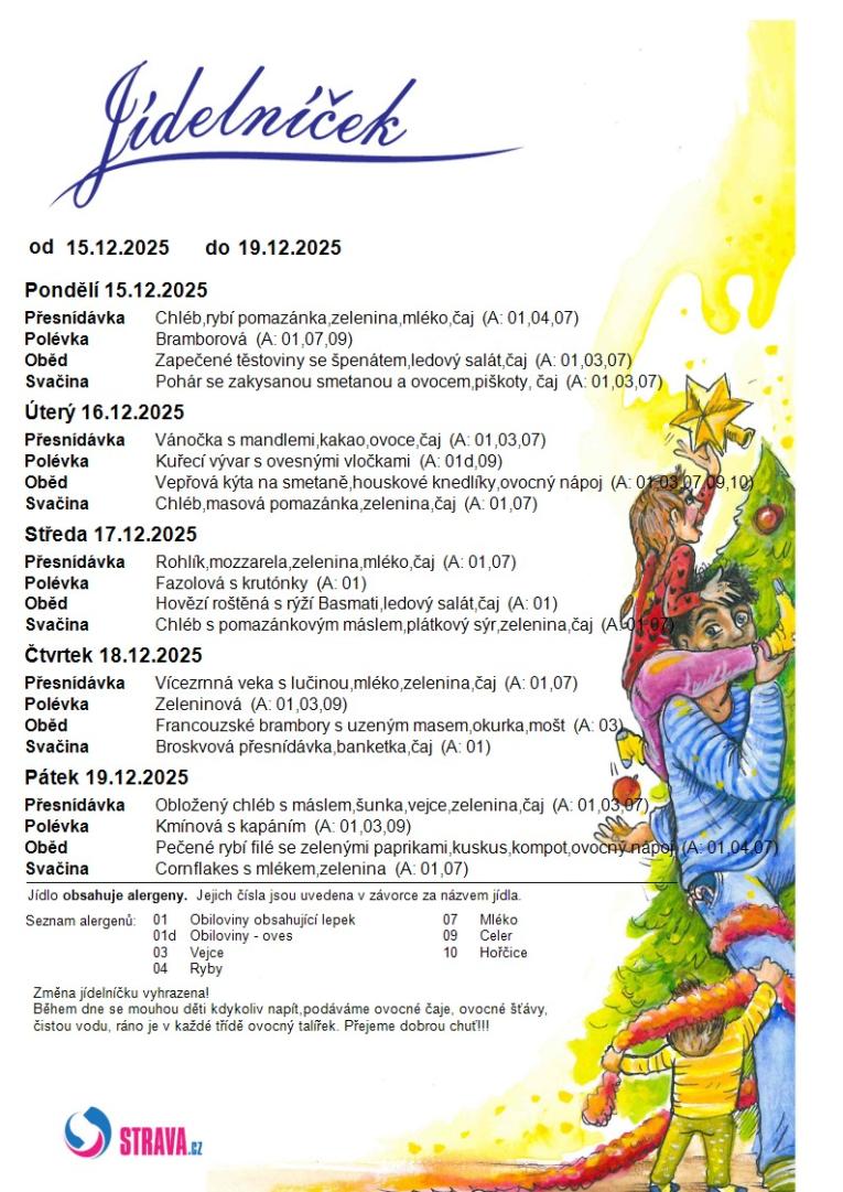 Jídelníček 151225