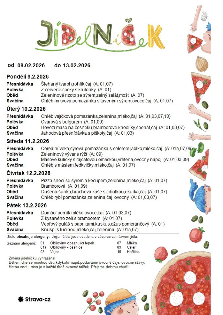 Jídelníček 090226