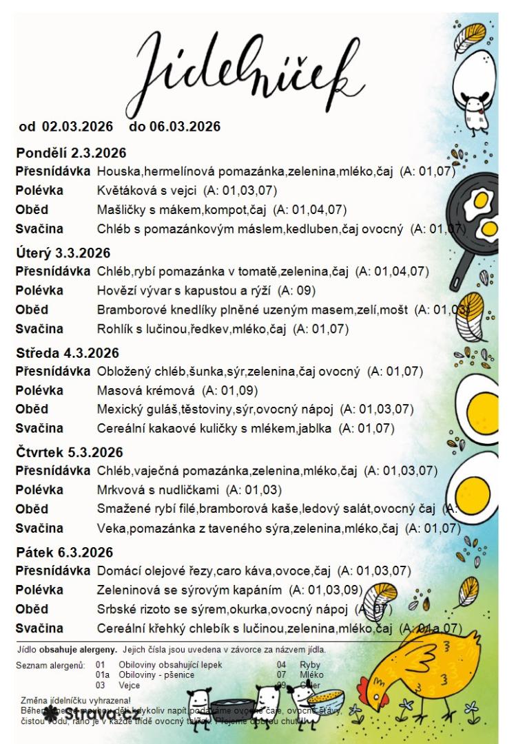Jídelníček 020326