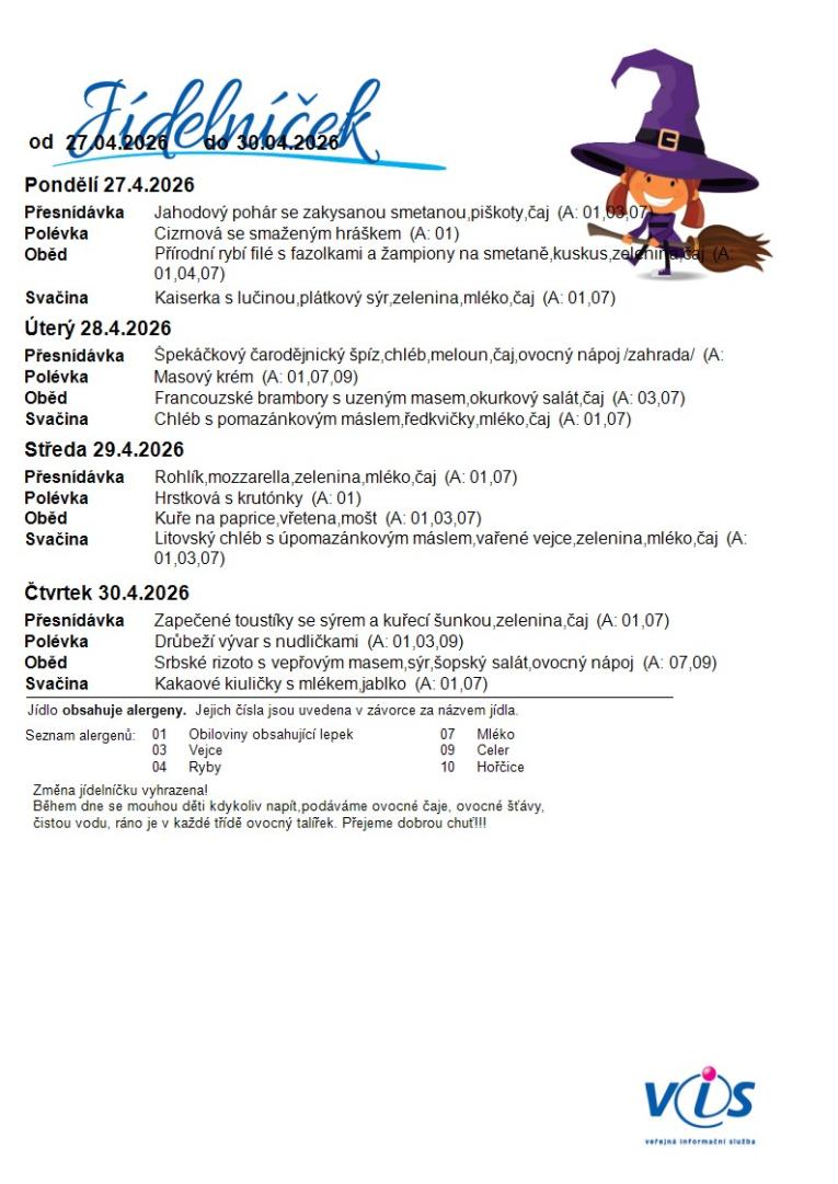 Jídelníček 270426