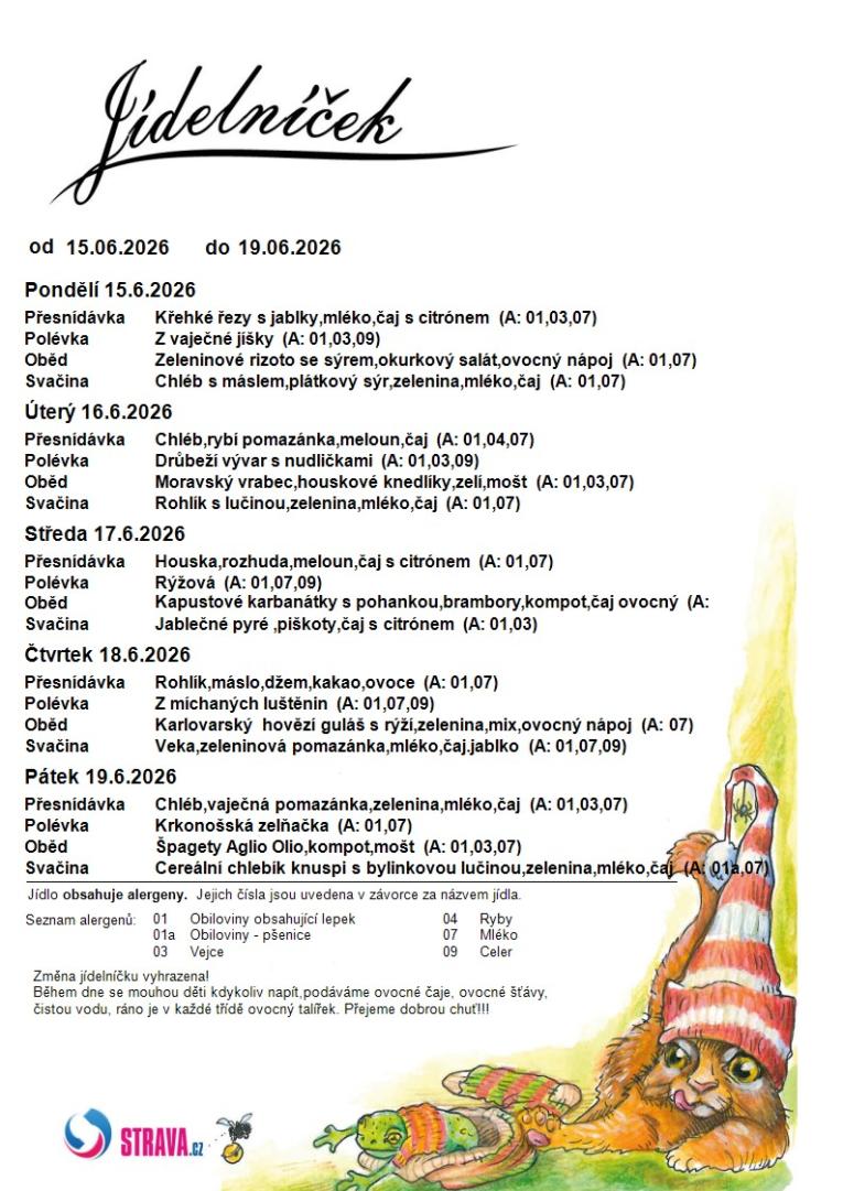 Jídelníček 150626